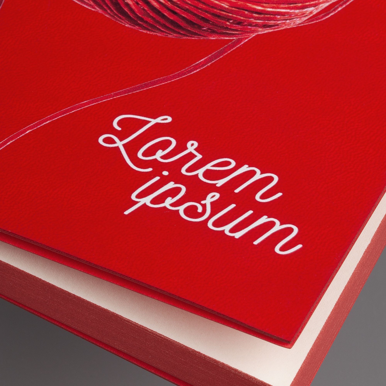 Ежедневник Flat Mini, недатированный, красный с логотипом