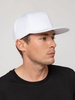 Бейсболка Snapback с прямым козырьком, белая с логотипом