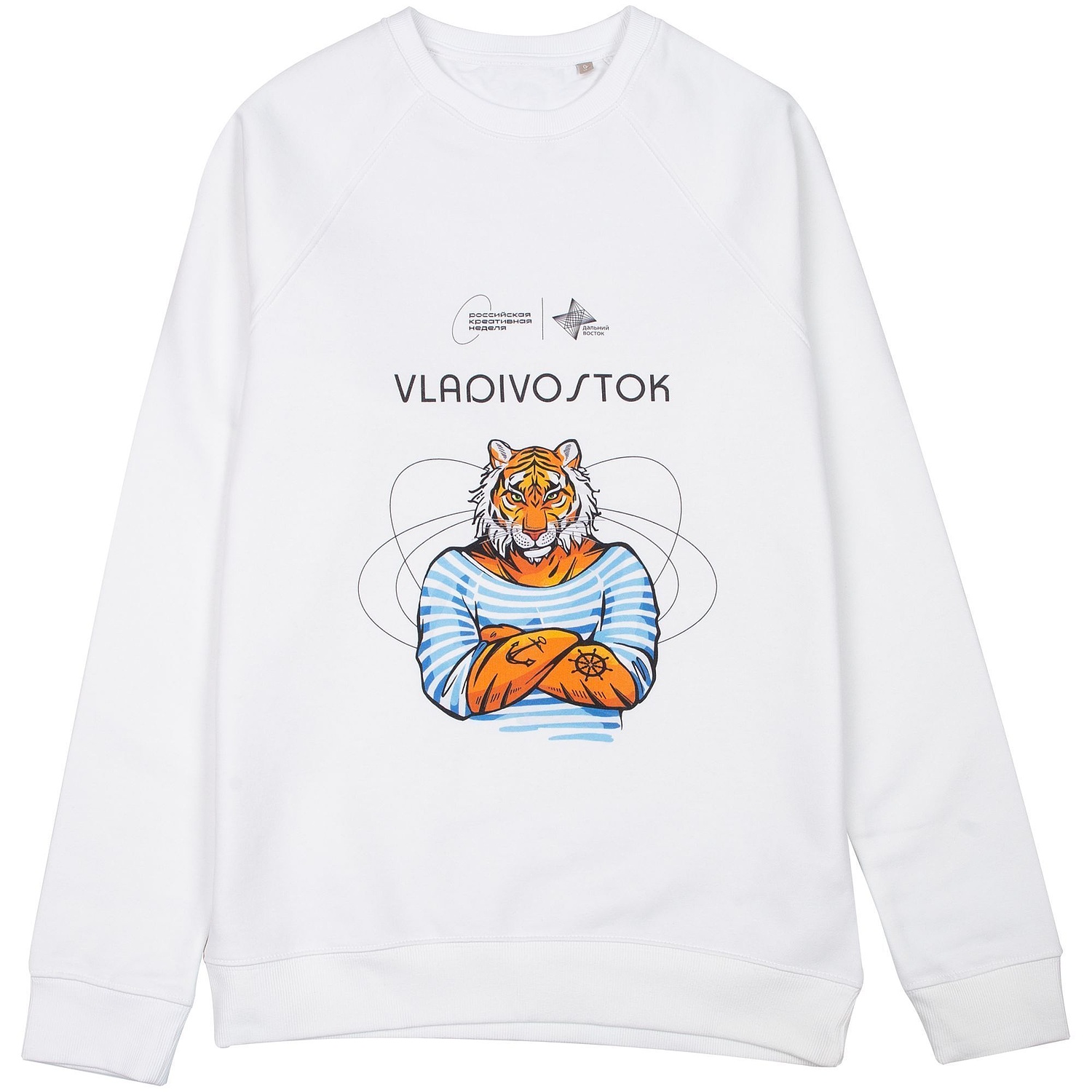 Свитшот унисекс Space, белый с логотипом