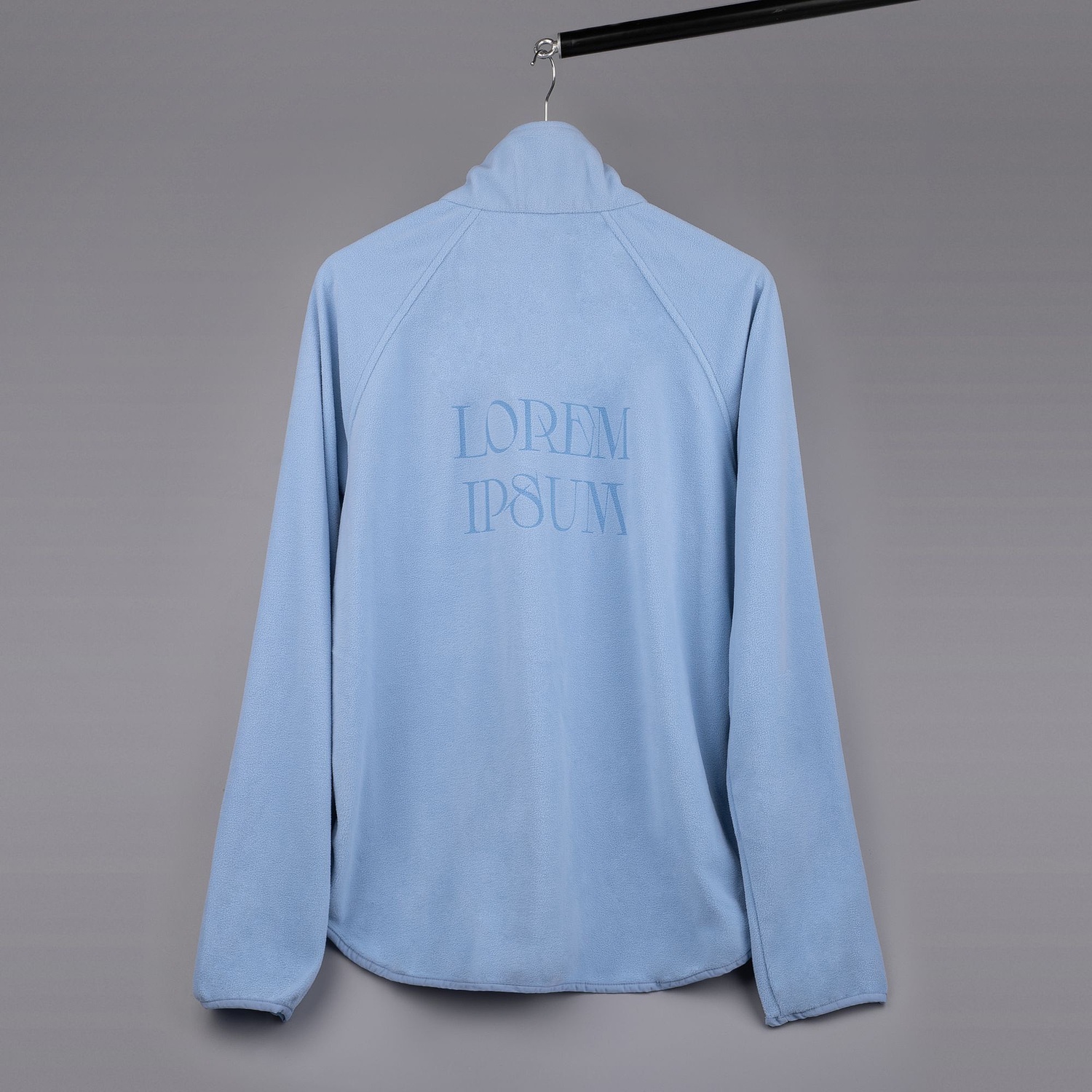 Куртка флисовая унисекс Fliska, голубая с логотипом