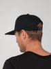 Бейсболка Snapback с прямым козырьком, черная с логотипом