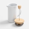 Френч-пресс Ceramero, белый с логотипом