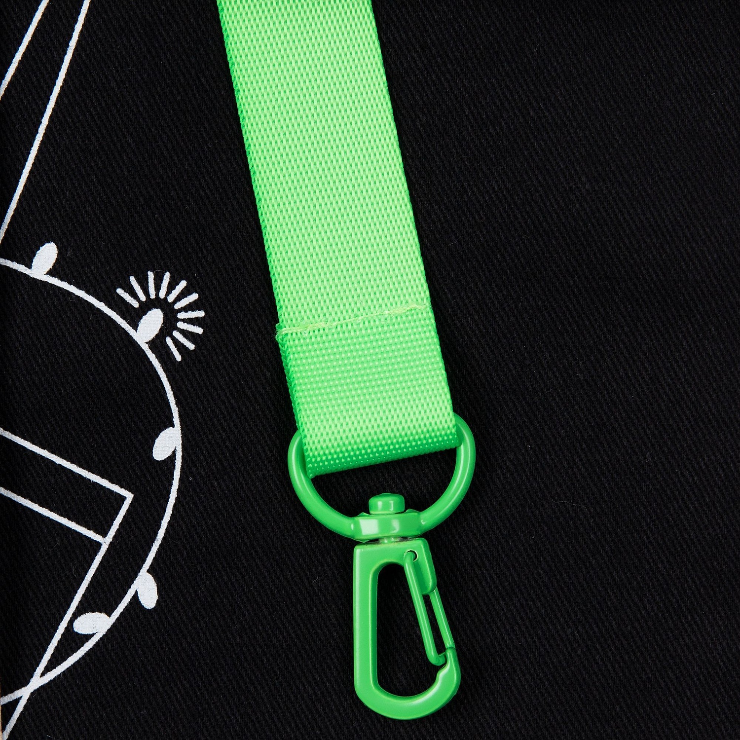 Застежка-карабин Snap Hook, M, зеленый неон с логотипом