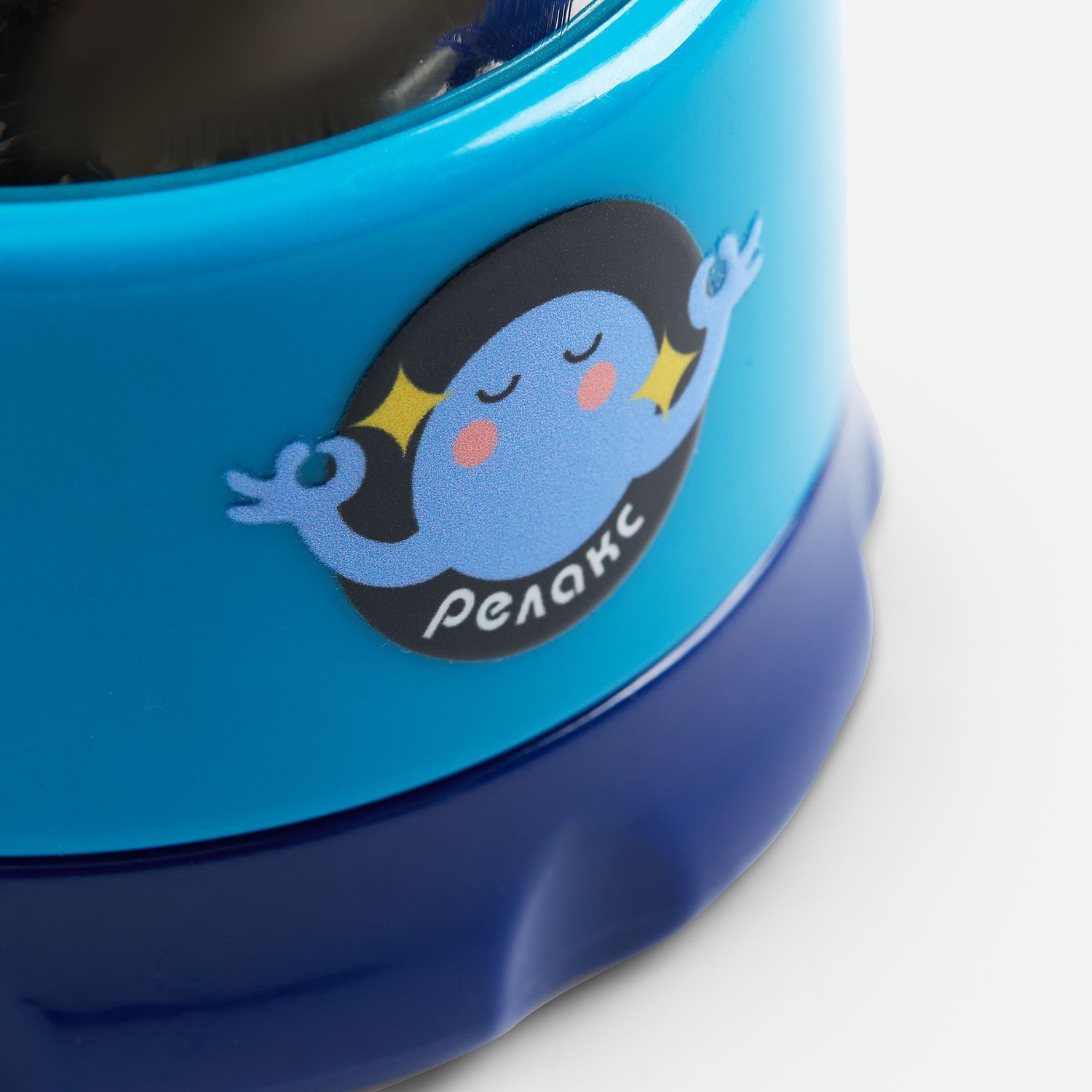 Шариковый ролик-массажер Blobus, синий с голубым с логотипом