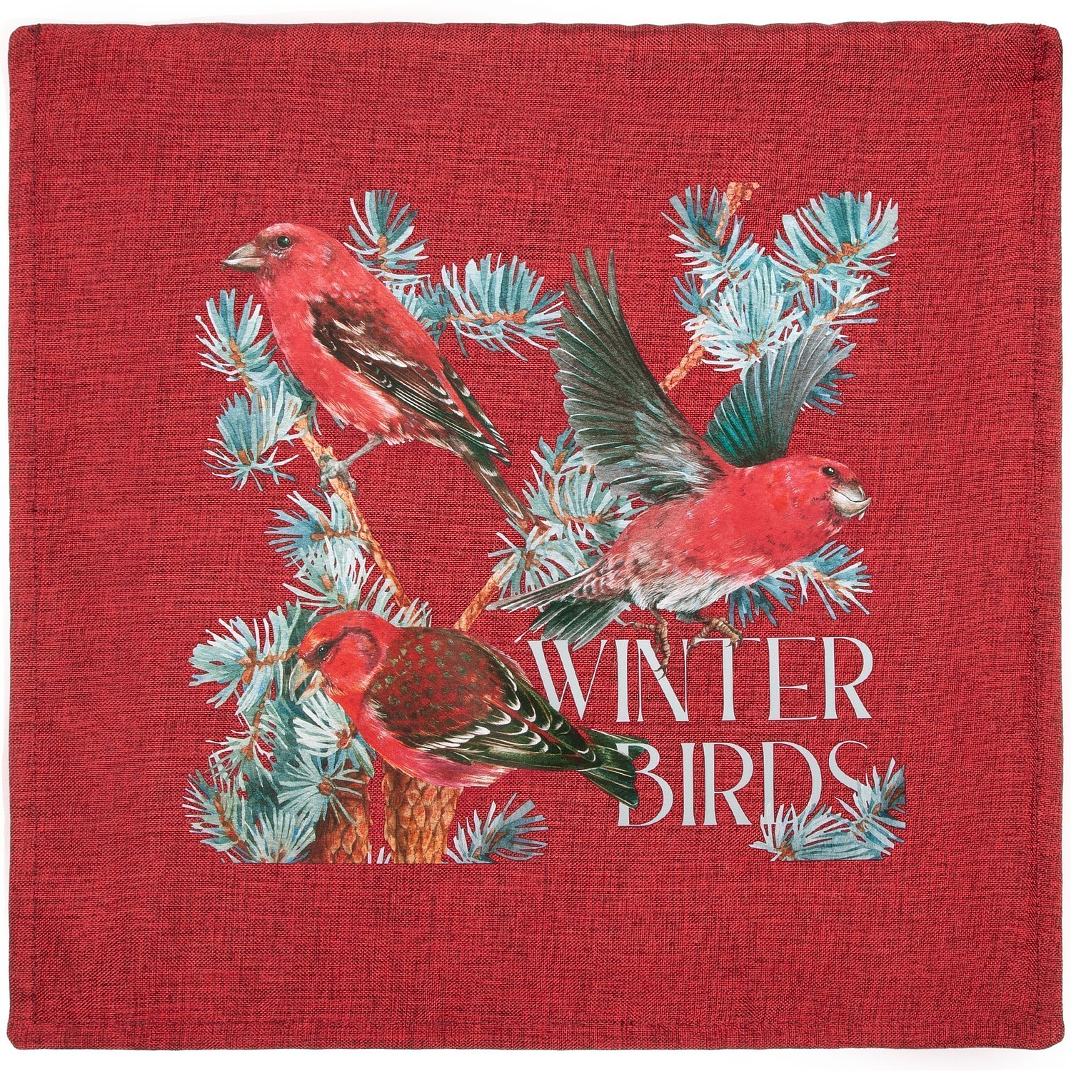 Подушка Settle In, красная с логотипом