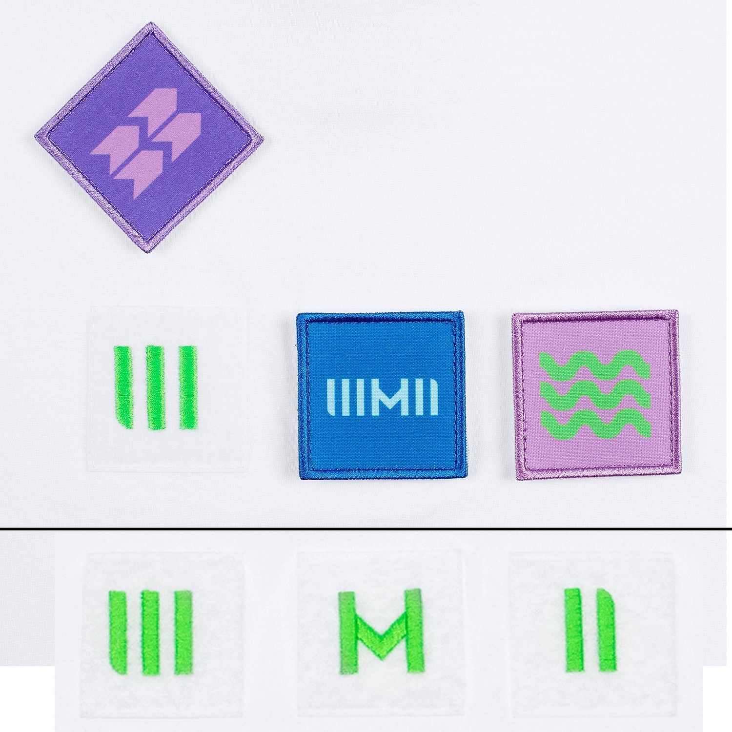 Шеврон из габардина Gabo S, белый с логотипом