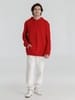 Толстовка с капюшоном унисекс Hoodie, красная с логотипом
