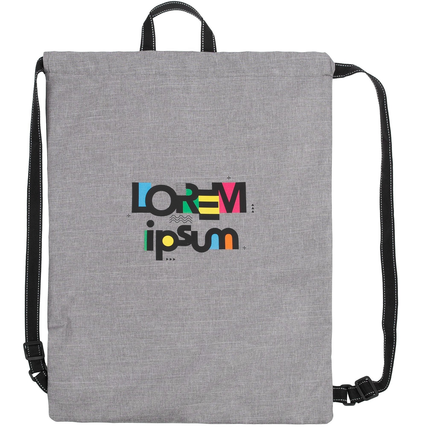 Рюкзак-мешок Melango, серый с логотипом