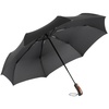 Зонт складной Stormmaster, черный с логотипом