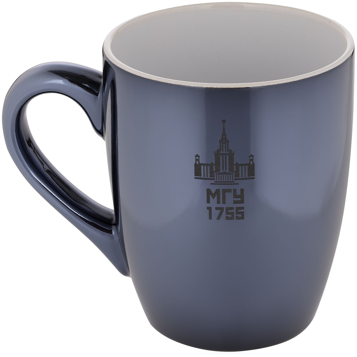 Кружка Lacerta, темно-синий металлик с логотипом