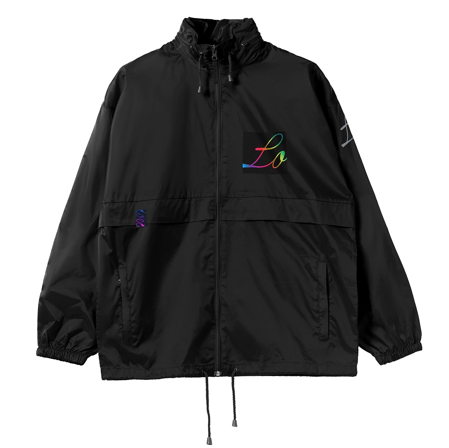 Ветровка из нейлона Surf 210, черная с логотипом