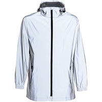 Парка Manifest из светоотражающей ткани, серая с логотипом