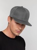 Бейсболка Snapback с прямым козырьком, серая с логотипом