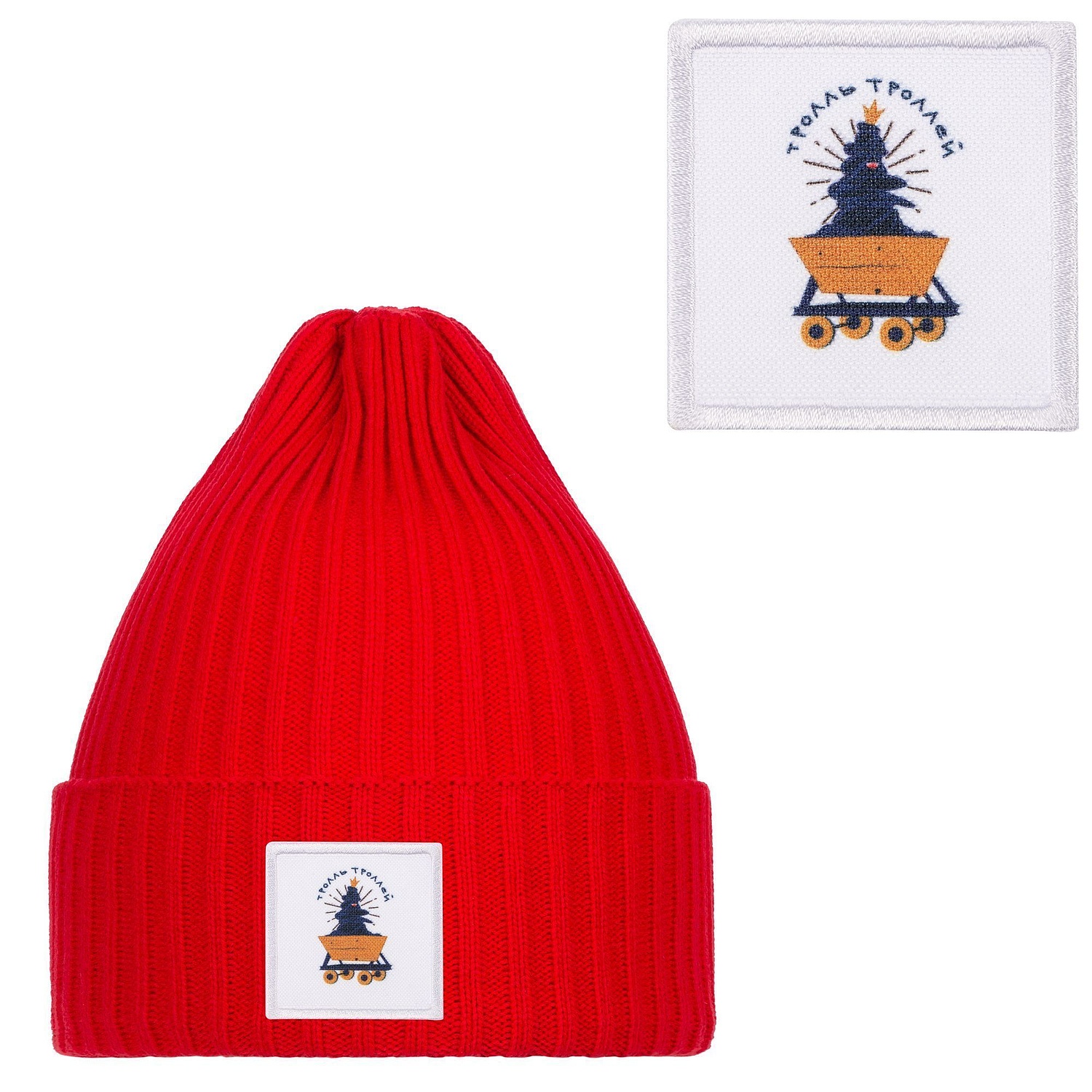 Шапка Yong, красная (алая) с логотипом