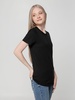 Футболка женская T-bolka Lady, черная с логотипом
