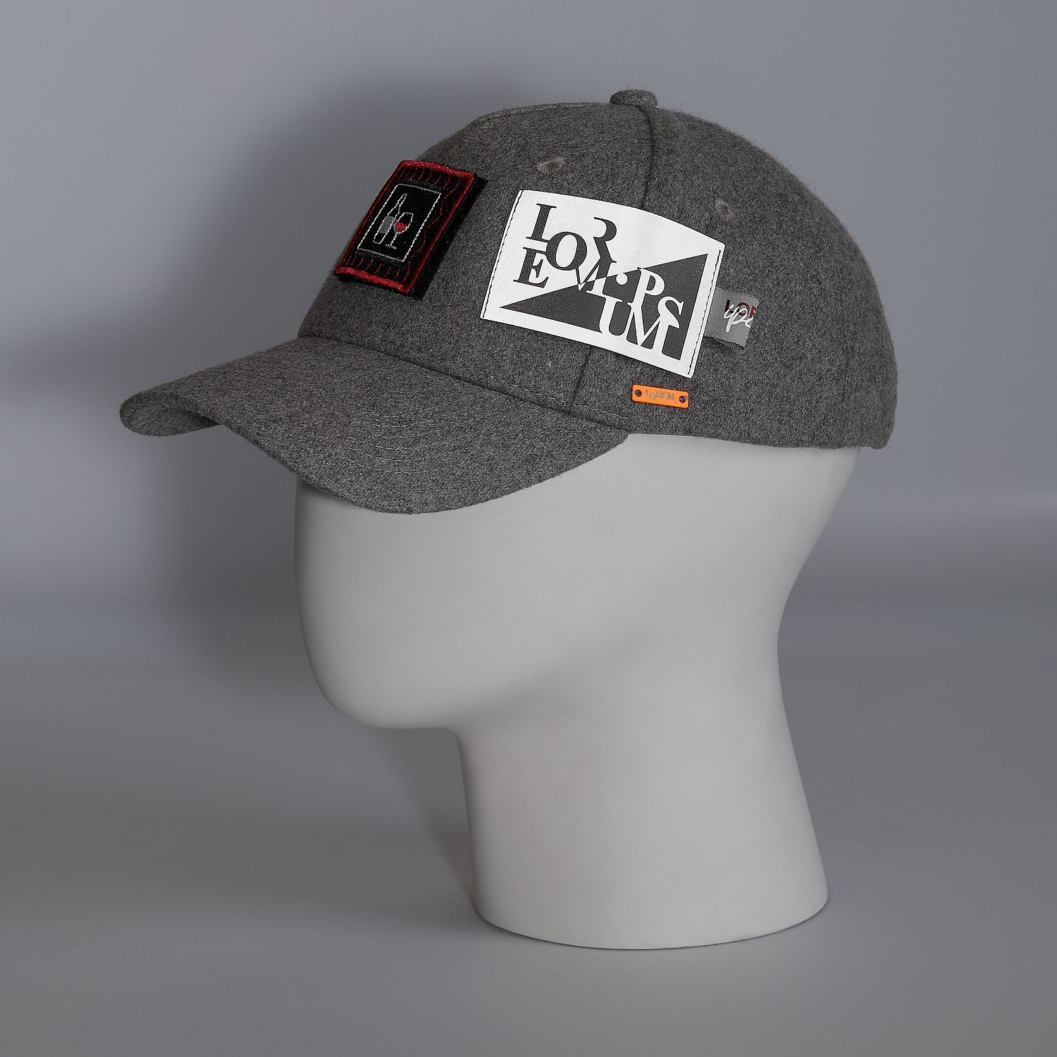 Бейсболка Woolridge, серый меланж с логотипом
