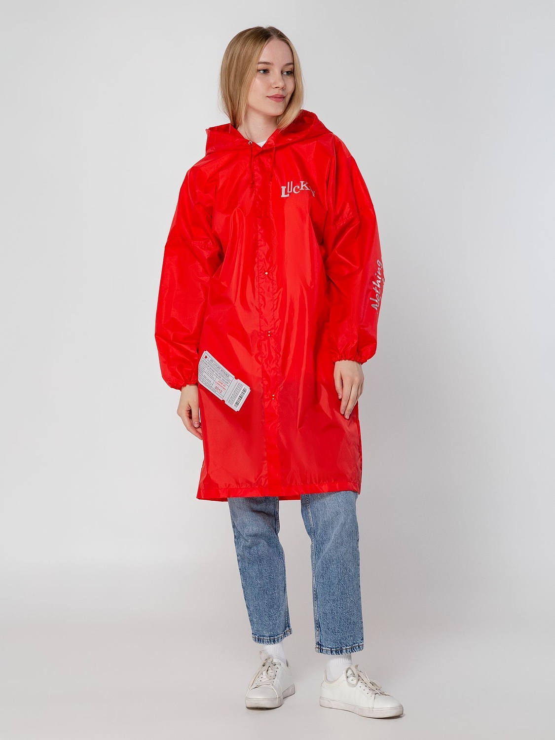 Дождевик Rainman Zip Pro, красный с логотипом