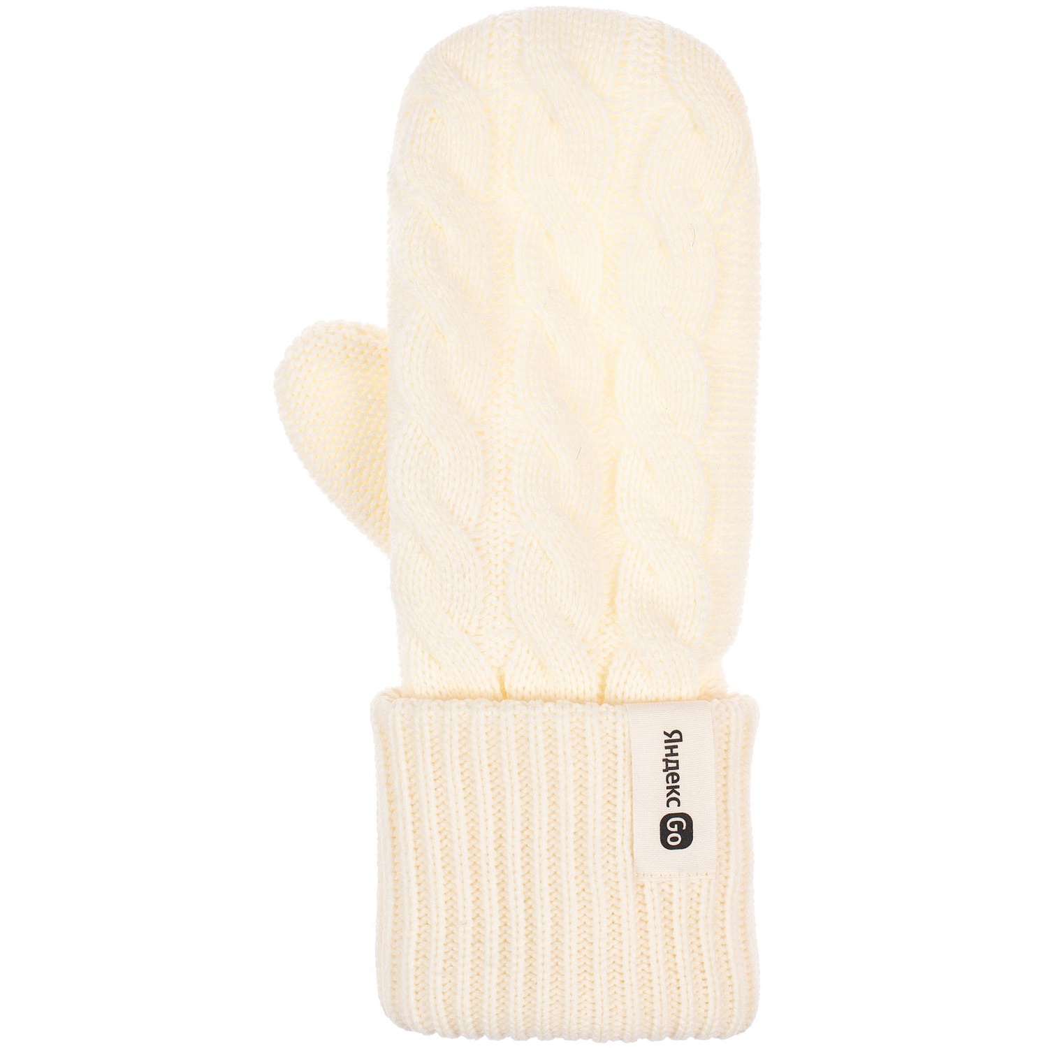 Лейбл хлопковый Doni, S, беленый с логотипом