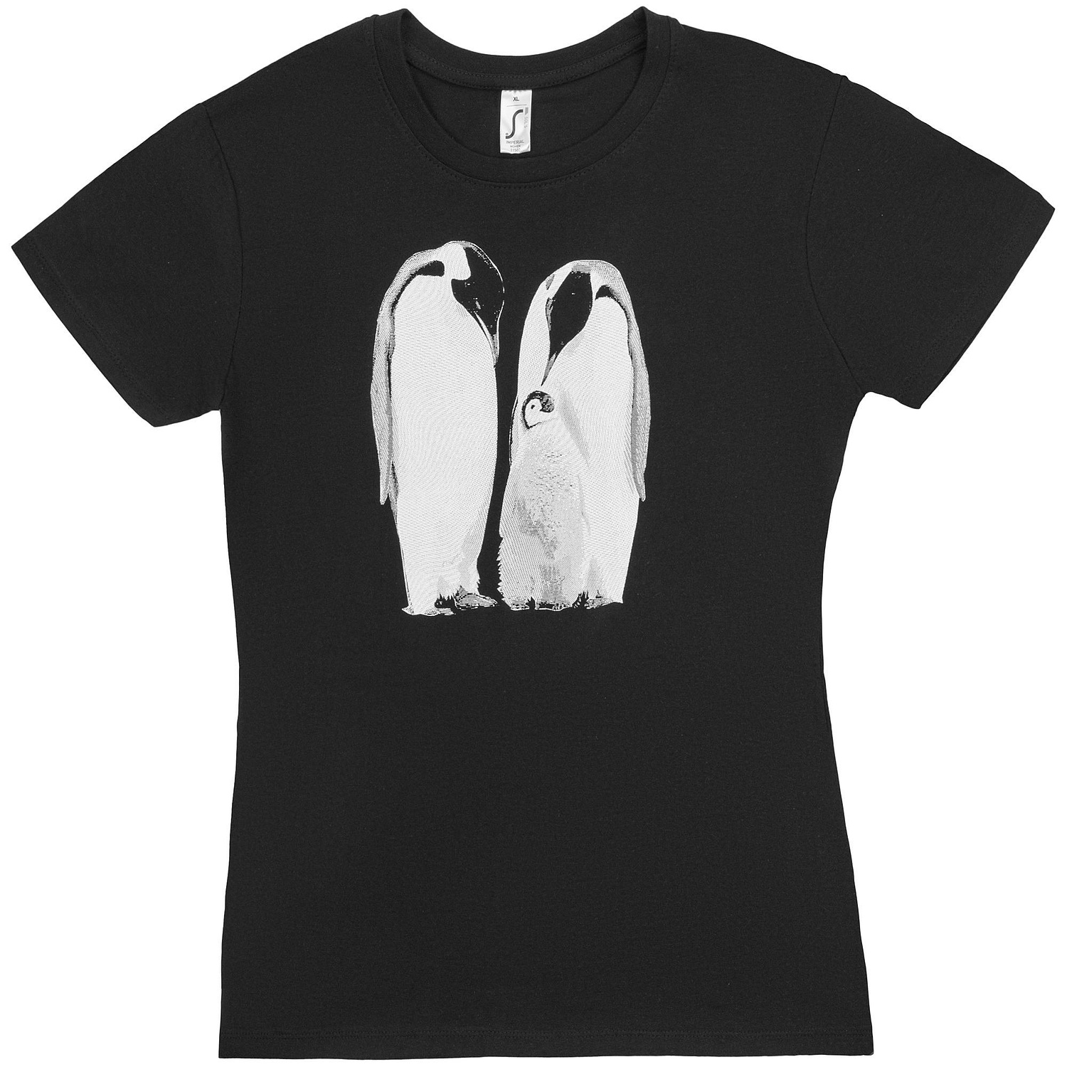 Футболка женская Imperial Women 190, черная с логотипом