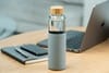 Бутылка для воды Onflow, серая с логотипом