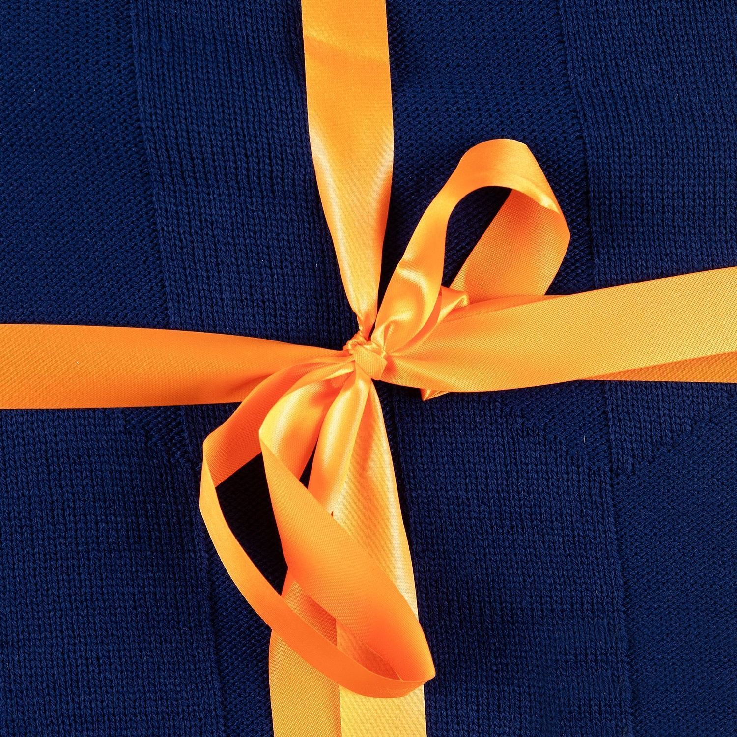 Лента сатиновая Satin 20 XL, оранжевая, 180 см с логотипом