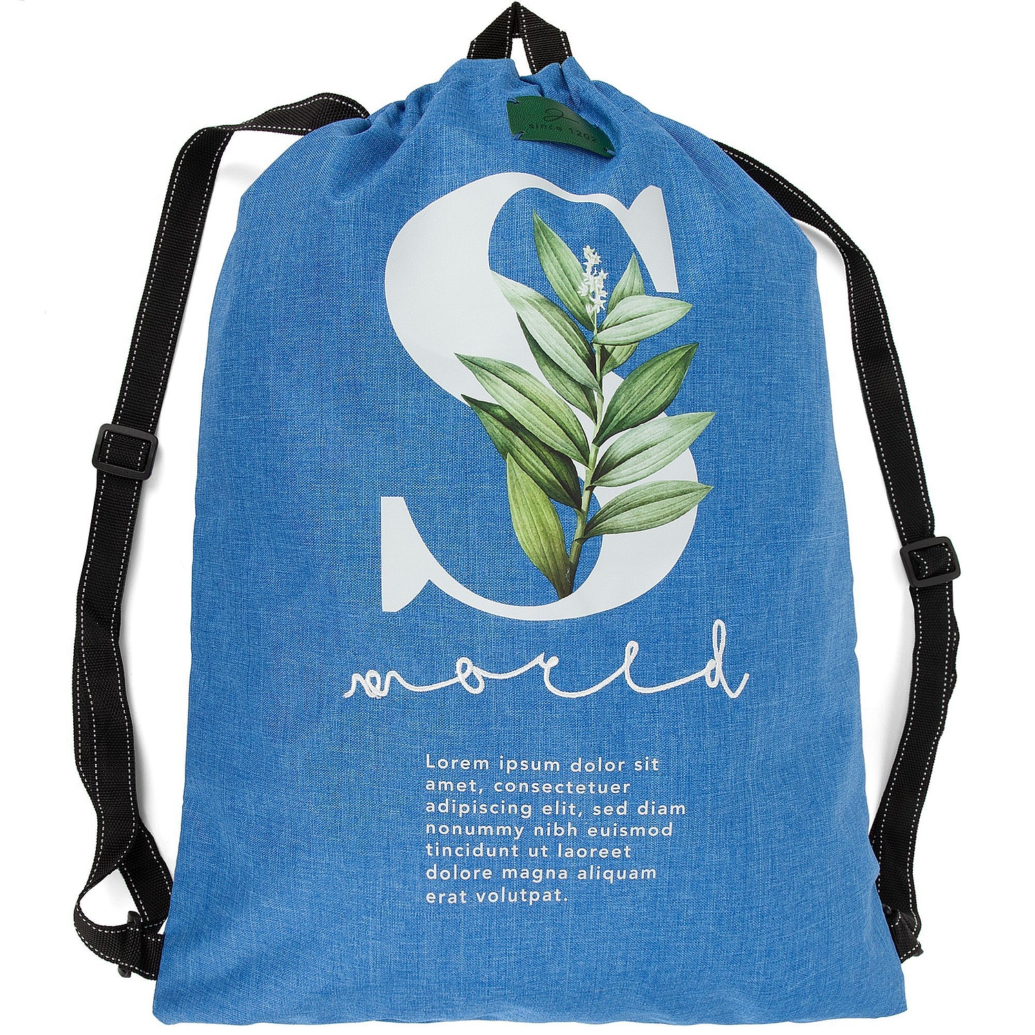 Рюкзак-мешок Melango, синий с логотипом