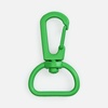 Застежка-карабин Snap Hook, M, зеленый неон с логотипом