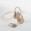 Беспроводные наушники OpenAir Arc, бежевые с логотипом