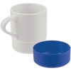Кружка с силиконовой подставкой Protege , синяя с логотипом
