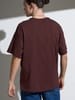 Футболка Oversize Premium, коричневая (шоколад) с логотипом