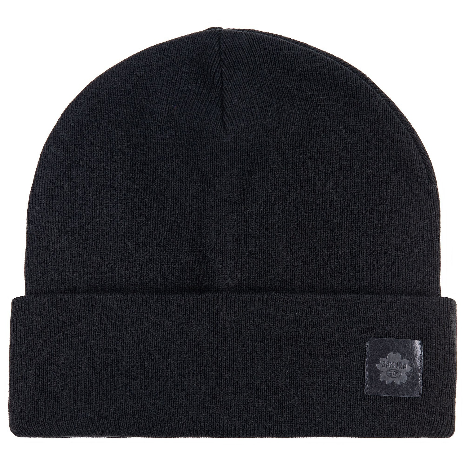 Лейбл кожаный Sinatu, S, черный с логотипом