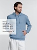Худи унисекс Phoenix, голубое с логотипом