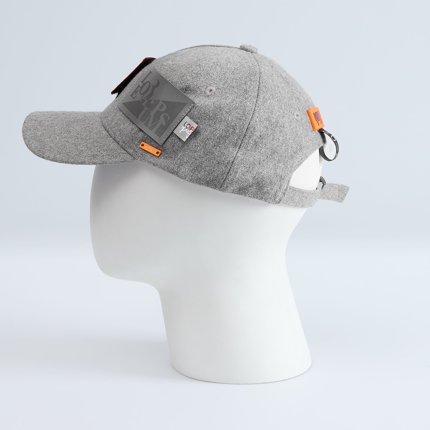 Бейсболка Woolridge, серый меланж с логотипом