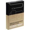 Зарядная станция с часами Clock Nest, черная с логотипом