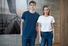 Футболка женская Ladies American U, красная с логотипом