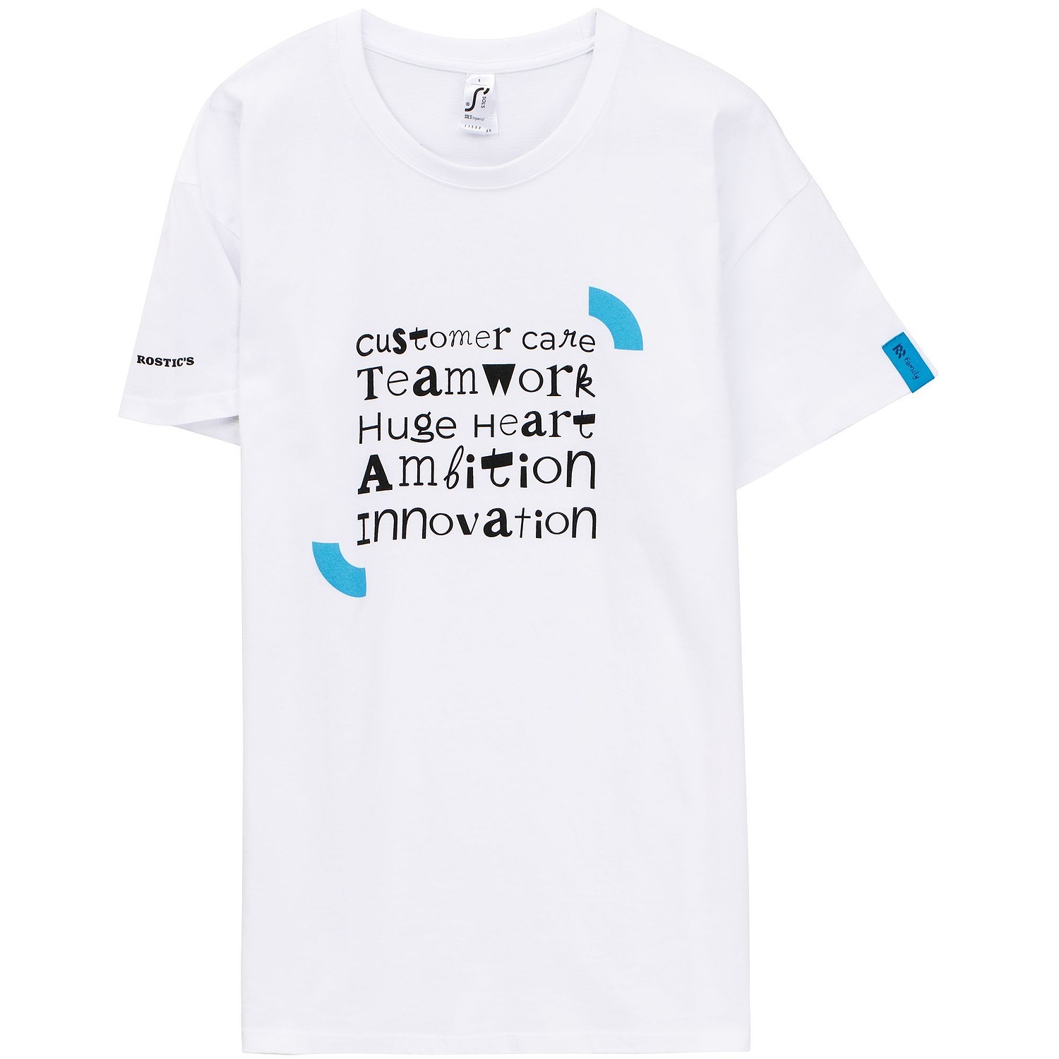 Лейбл тканевый Epsilon, S, голубой