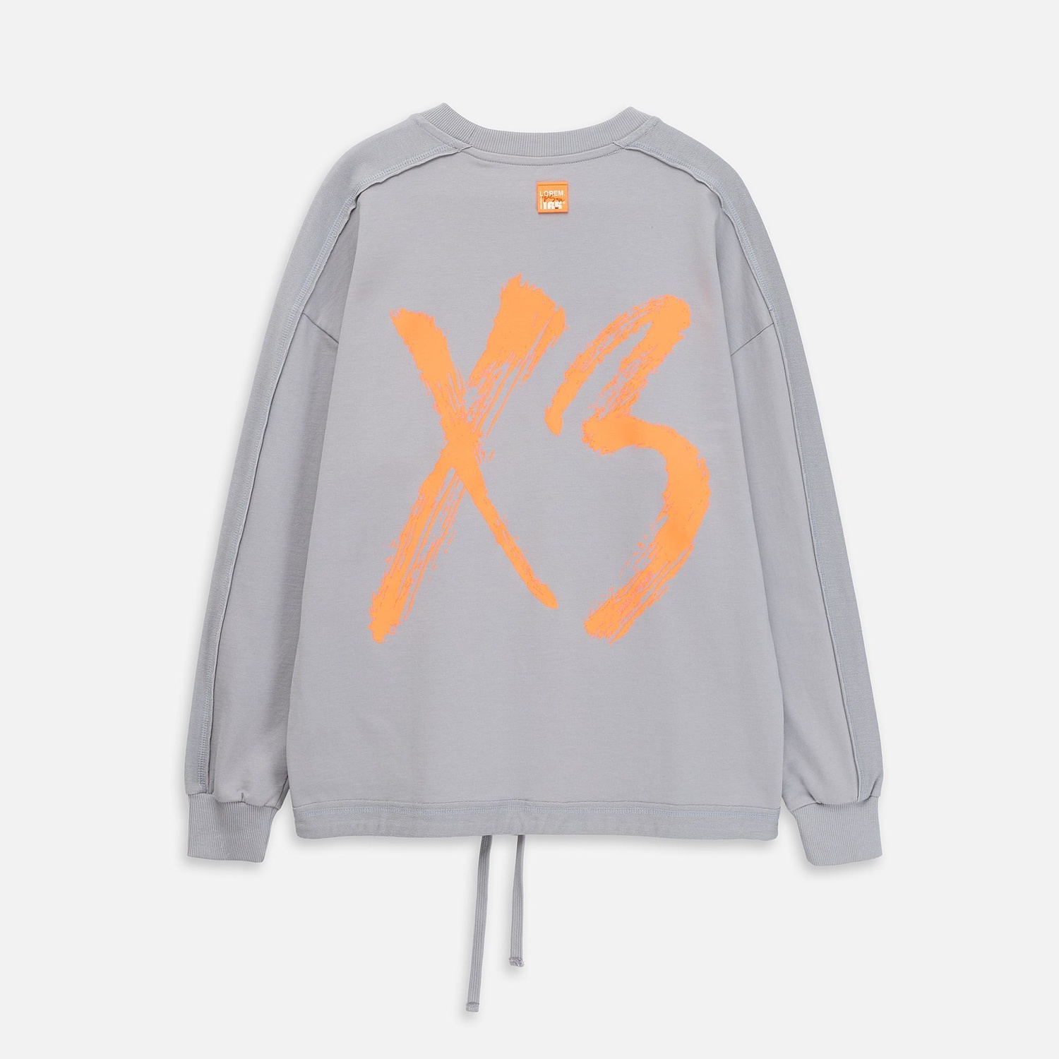 Свитшот унисекс Vozduh, светло-серый с логотипом