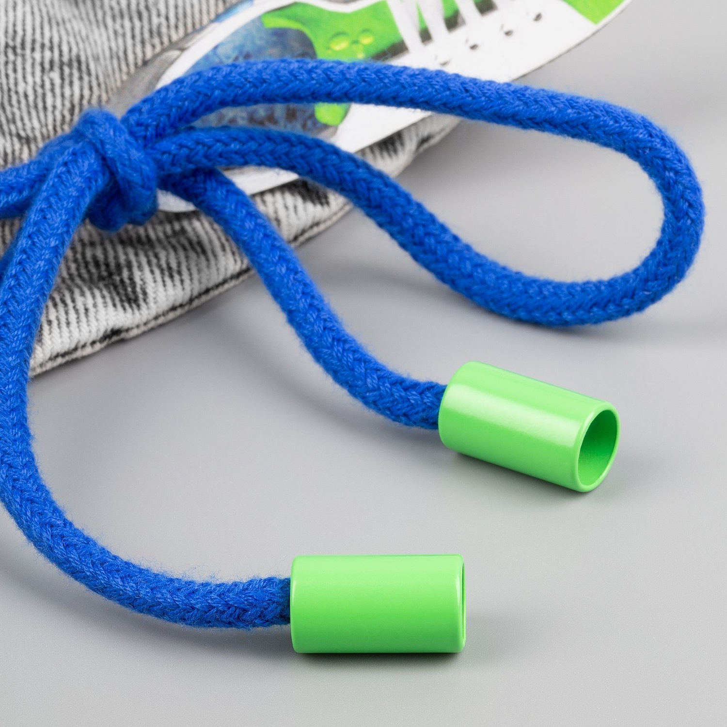 Круглый шнур Lasso L, синий, 110 см с логотипом