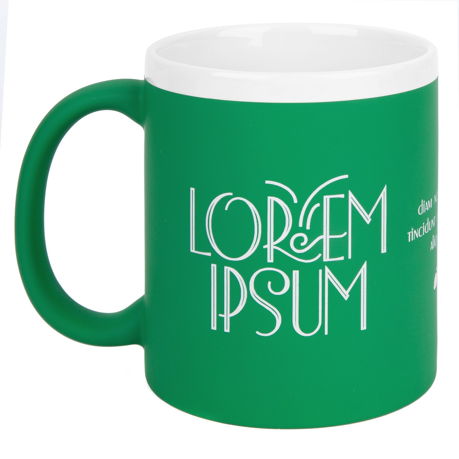 Кружка StopSpot с покрытием софт-тач, зеленая с логотипом