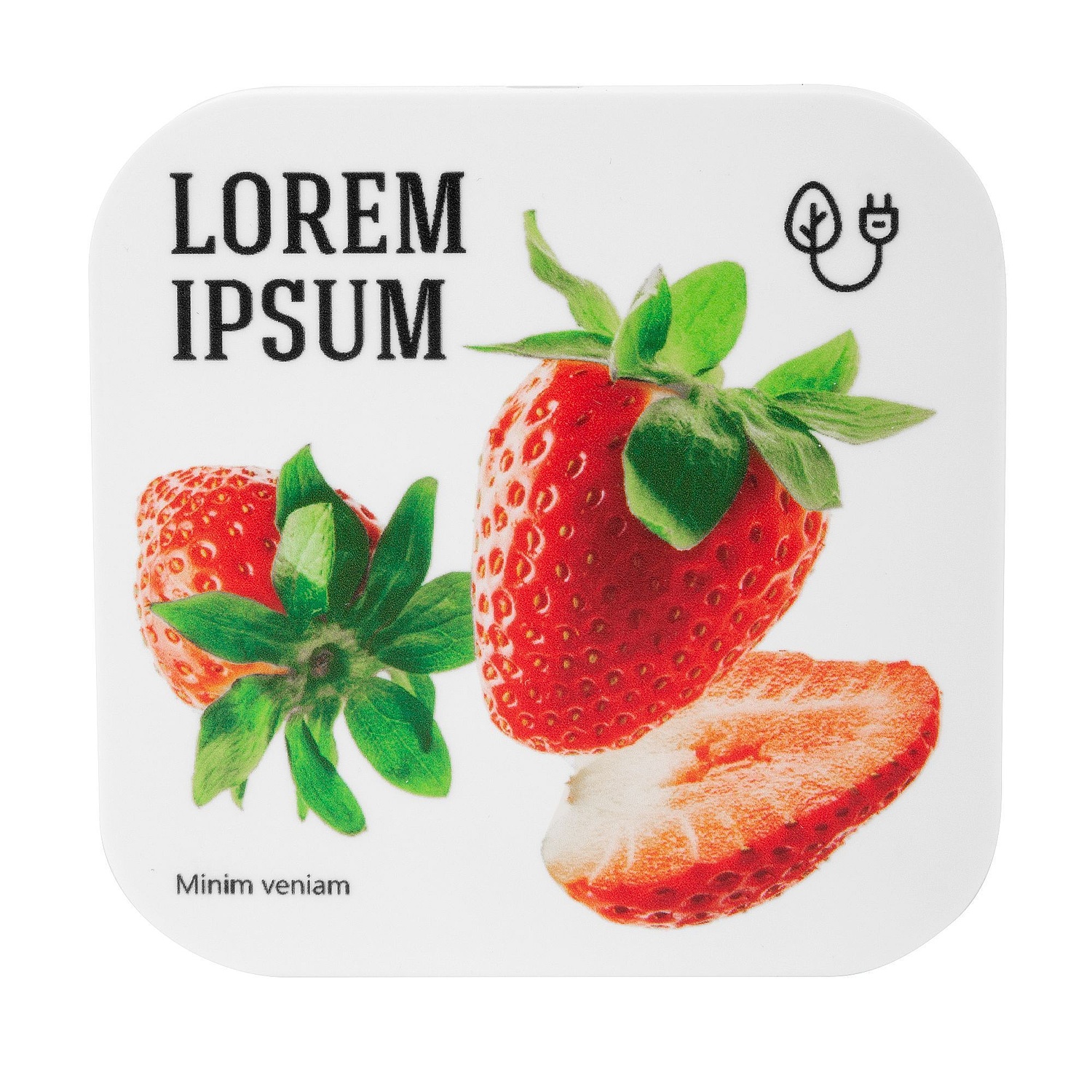 Беспроводное зарядное устройство Interra Plus, белое с логотипом