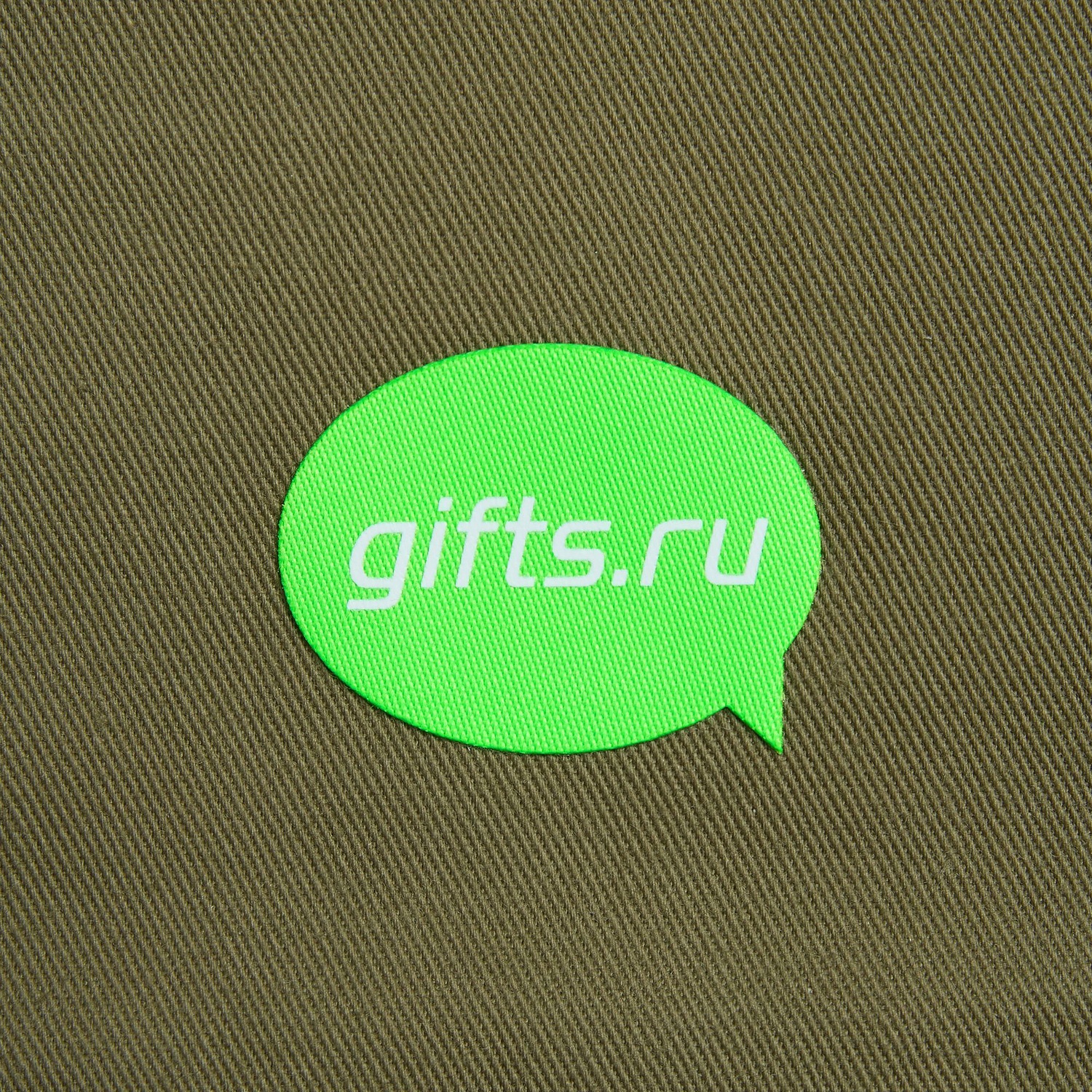 Наклейка тканевая Lunga Bubble, M, зеленый неон с логотипом