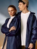Дождевик унисекс Rainman, темно-синий с логотипом