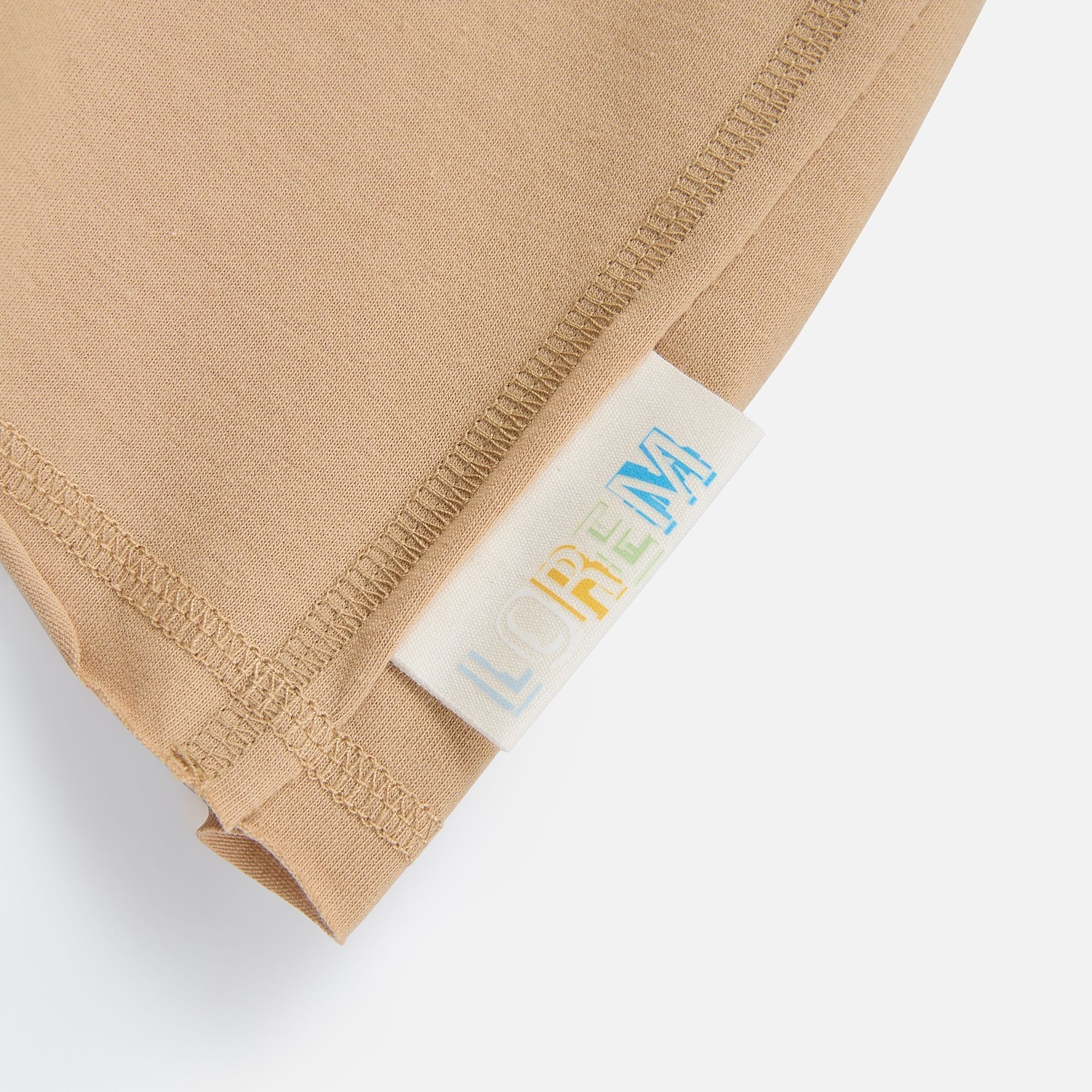 Футболка оверсайз унисекс Vozduh, бежевая с логотипом