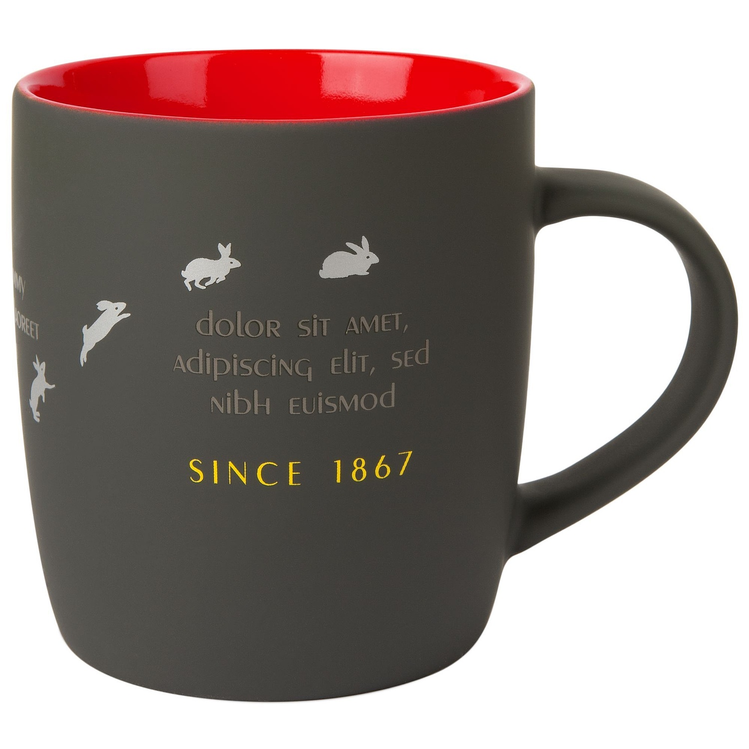 Кружка Surprise Touch с покрытием софт-тач, красная с логотипом