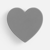 Джибитс из ПВХ «Сердце», серый с логотипом