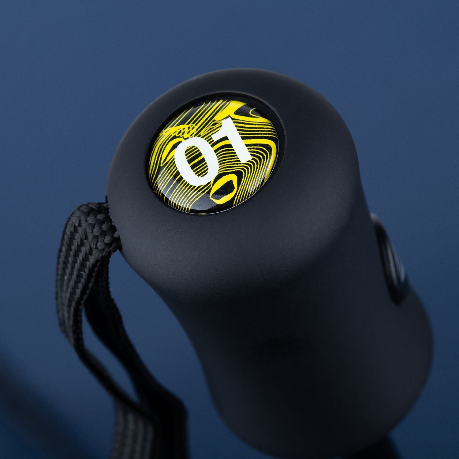 Зонт складной Monsoon, темно-синий с логотипом