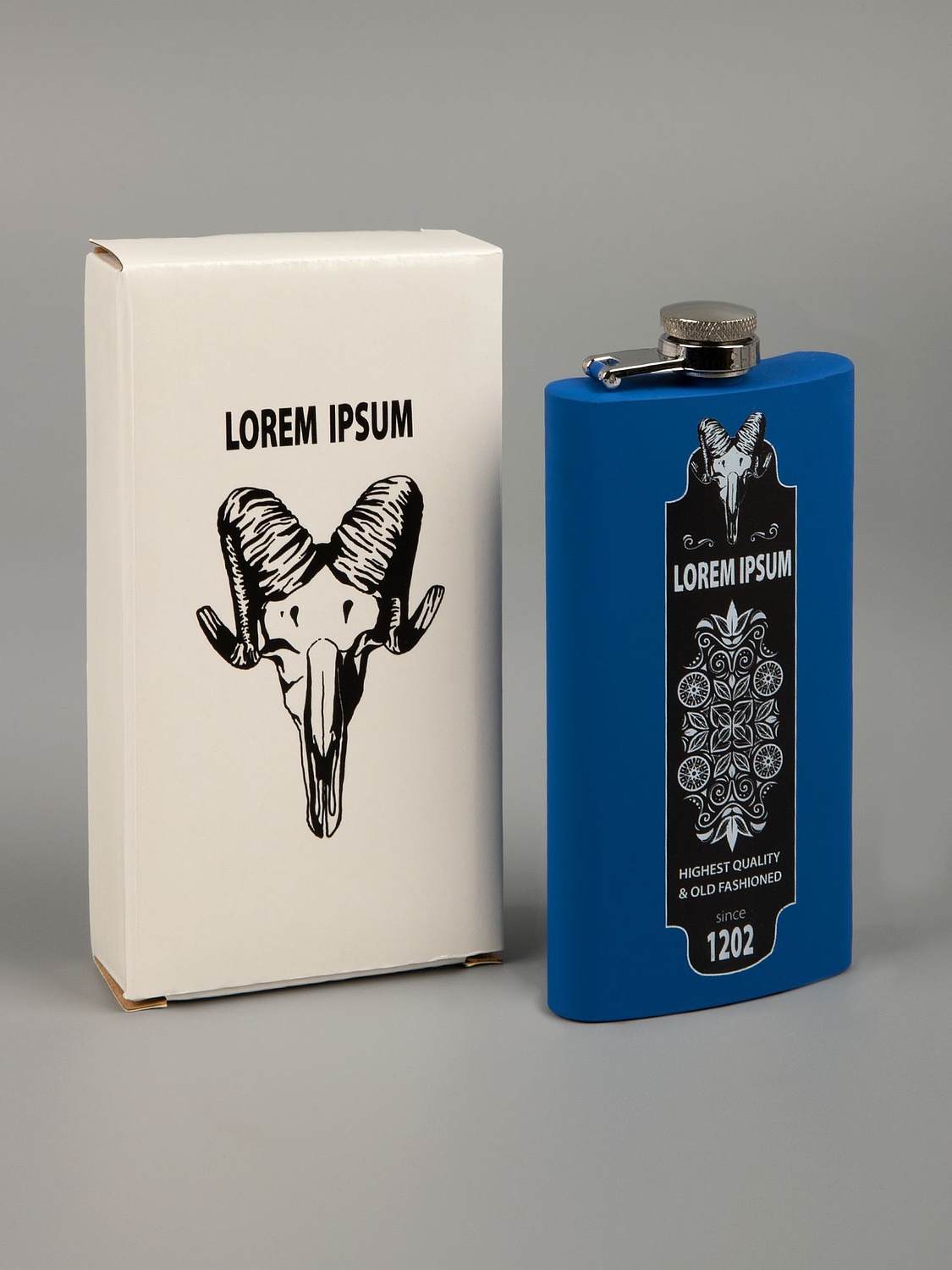 Фляжка Beatum, синяя с логотипом