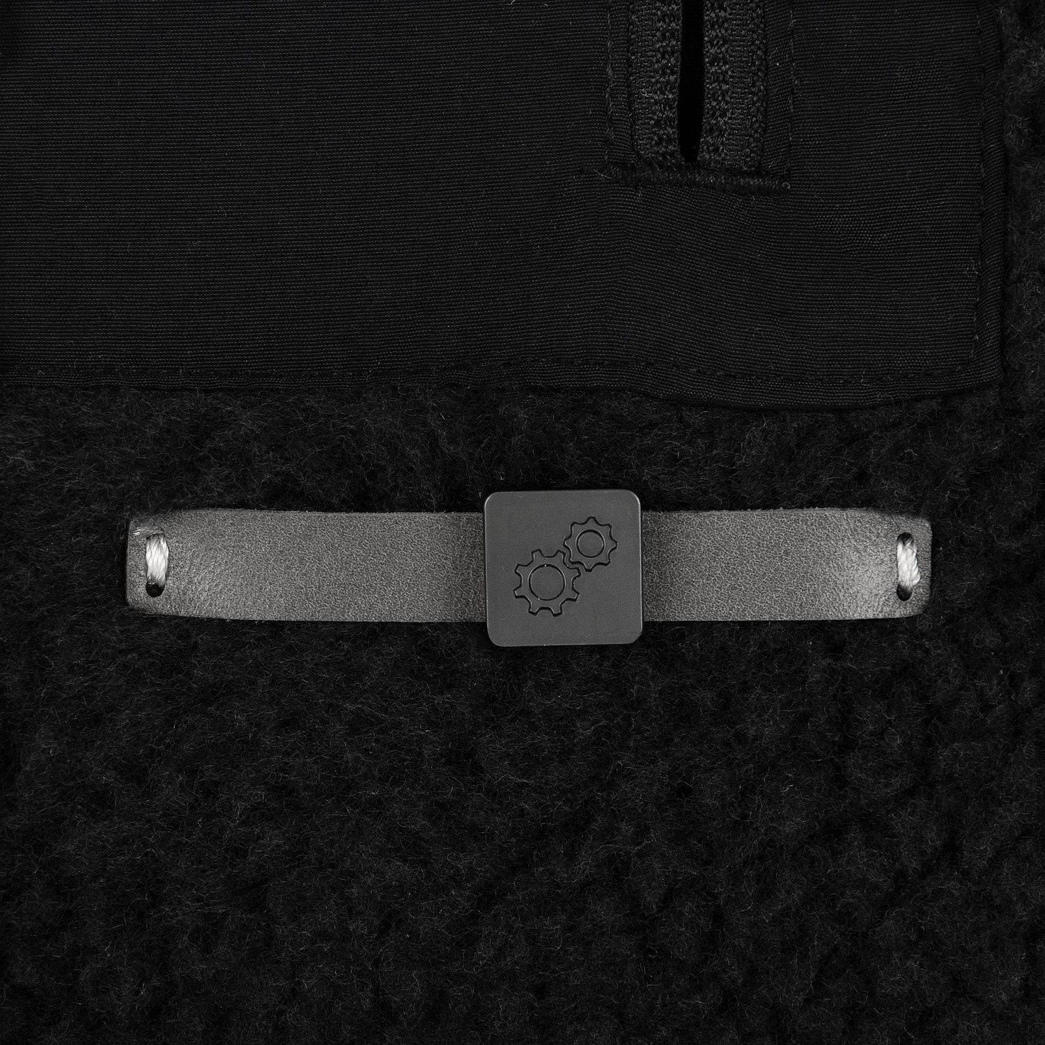 Лейбл кожаный Beta, XS, серый с логотипом