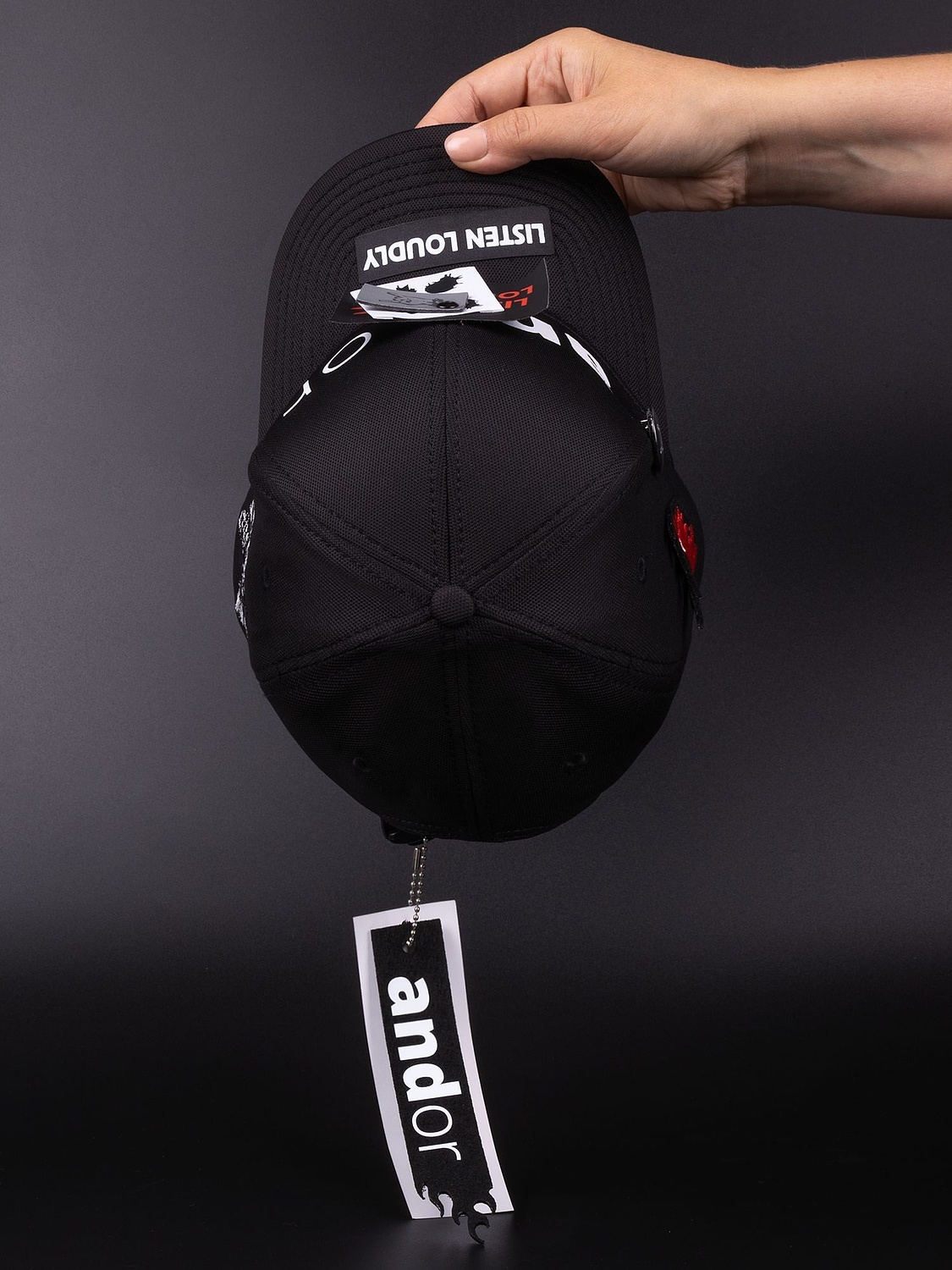 Бейсболка Harris, черная с логотипом