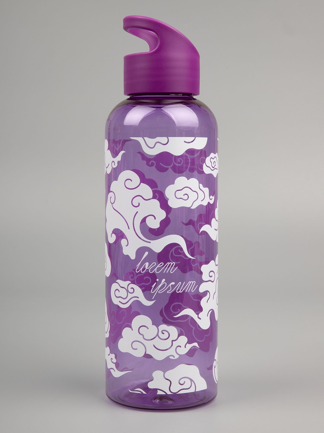 Бутылка для воды Plaske, фиолетовая с логотипом